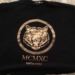 Boohoo foil print tshirt worn once